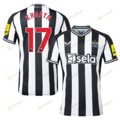 Emil Krafth 17 Newcastle United 2023-24 Premier League Home Men Jersey - White