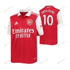 Emile Smith Rowe 10 Arsenal 2022/23 Youth Home Jersey - Red