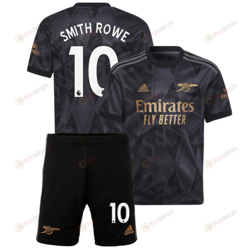 Emile Smith Rowe 10 Arsenal Away Kit 2022 - 2023 Youth Jersey - Black