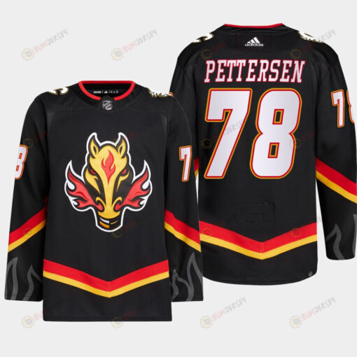 Emilio Pettersen 78 Calgary Flames Black Jersey 2022-23 Blasty Alternate Primegreen