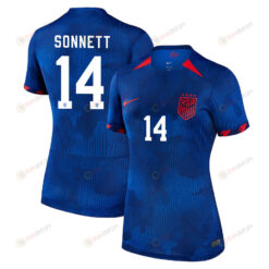 Emily Sonnett 14 USA Women's National Team 2023-24 World Cup Away Women Jersey