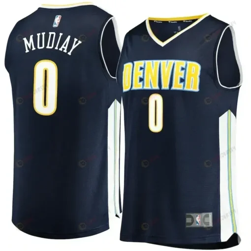 Emmanuel Mudiay Denver Nuggets Fast Break Jersey Navy - Icon Edition