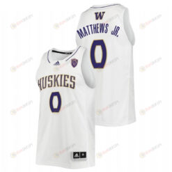 Emmitt Matthews Jr. 0 Washington Huskies 2022 College Basketball Men Jersey - White