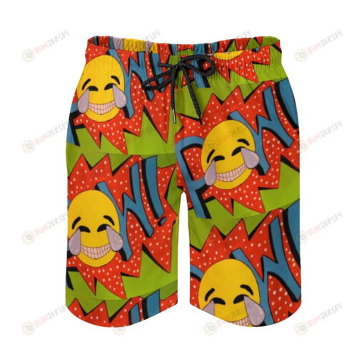 Emoji Pow Wow Hawaiian Shorts Summer Shorts Men Shorts - Print Shorts