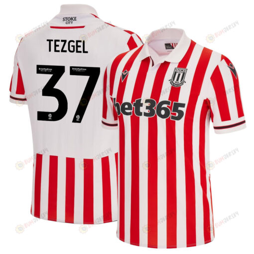 Emre Tezgel 37 Stoke City FC 2023/24 Home Men Jersey - White Red