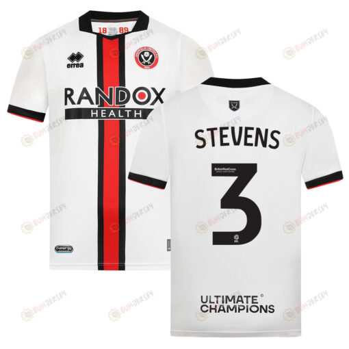 Enda Stevens 3 Sheffield United 2022-23 Away Jersey - White