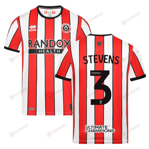 Enda Stevens 3 Sheffield United 2022-23 Home Jersey - Red/White Stripes