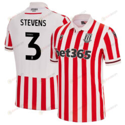 Enda Stevens 3 Stoke City FC 2023/24 Home Men Jersey - White Red