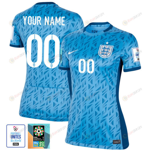 England 1 Star FIFA Patch Women's National Team 2023-24 World Cup Away Custom WOMEN Jersey