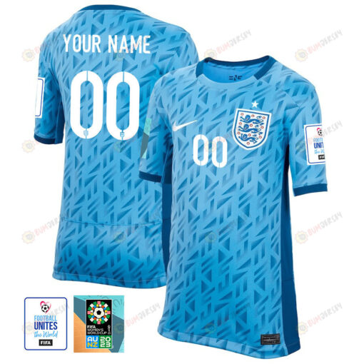 England 1 Star FIFA Patch Women's National Team 2023-24 World Cup Custom Away Jersey