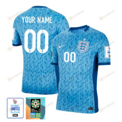 England 1 Star FIFA Patch Women's National Team 2023-24 World Cup Custom Away Men Jersey