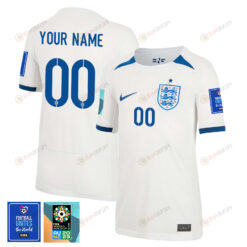 England 1 Star FIFA Patch Women's National Team 2023-24 World Cup Custom Home Jersey