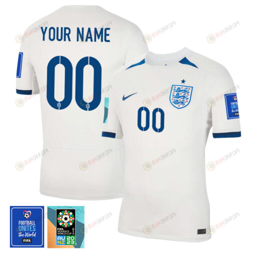 England 1 Star FIFA Patch Women's National Team 2023-24 World Cup Custom Home Men Jersey