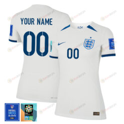 England 1 Star FIFA Patch Women's National Team 2023-24 World Cup Home Custom WOMEN Jersey