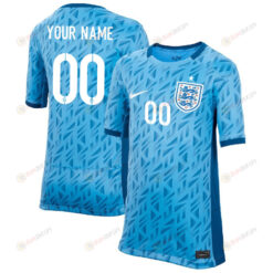 England 1 Star Women's National Team 2023-24 World Cup Custom Away Jersey