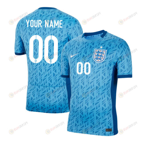 England 1 Star Women's National Team 2023-24 World Cup Custom Away Men Jersey