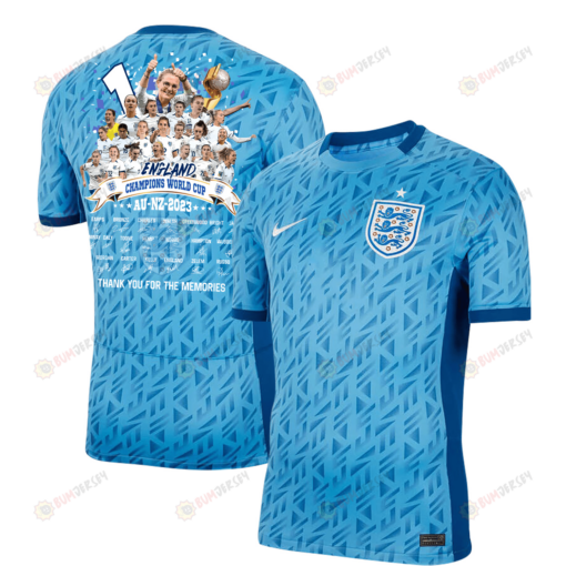 England Women's National Team 2023-24 World Cup CHAMPIONS Away Men Jersey - Blue