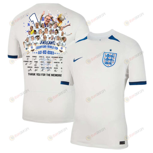 England Women's National Team 2023-24 World Cup CHAMPIONS Home Men Jersey - White