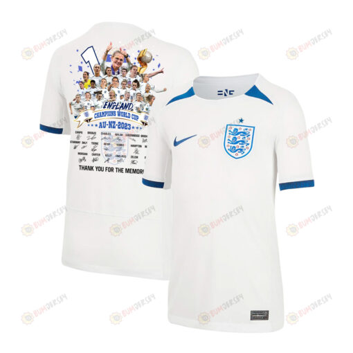 England Women's National Team 2023-24 World Cup CHAMPIONS Home YOUTH Jersey - White