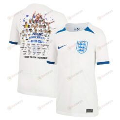 England Women's National Team Road To Champions 2023-24 World Cup Home YOUTH Jersey - White