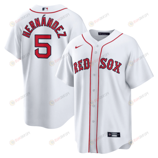 Enrique Hernandez 5 Boston Red Sox Home Men Jersey - White