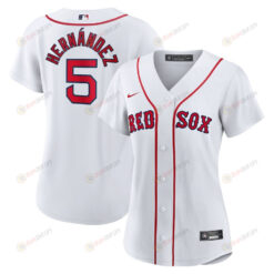 Enrique Hernandez 5 Boston Red Sox Women's Home Player Jersey - White