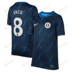 Enzo Fern?ndez 8 Chelsea 2023/24 Away YOUTH Jersey - Navy