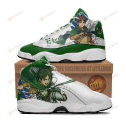 Eren Yeager Shoes Attack On Titan Anime Air Jordan 13 Shoes Sneakers