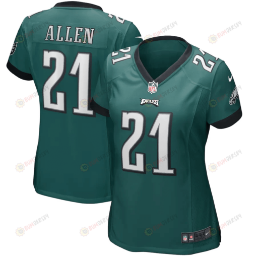 Eric Allen 21 Philadelphia Eagles Women's Game Retired Player Jersey - Midnight Green