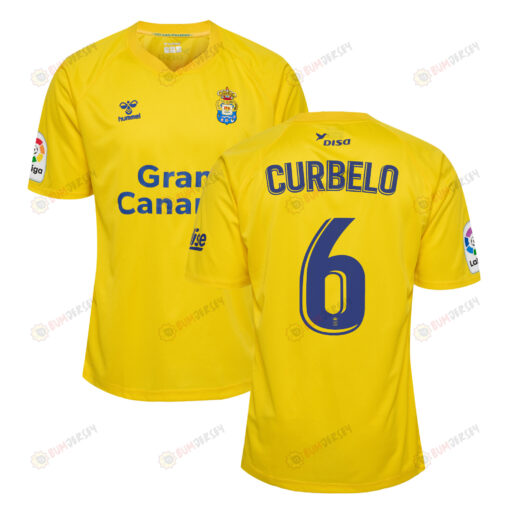 Eric Curbelo 6 UD Las Palmas 2022-23 Home Jersey - Yellow