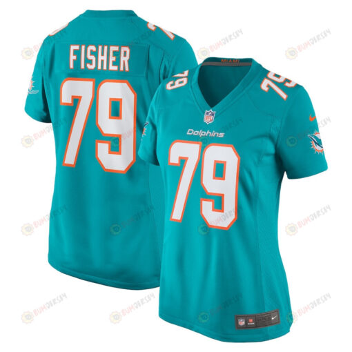 Eric Fisher 79 Miami Dolphins Game Women Jersey - Aqua