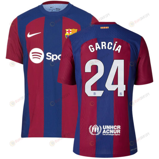 Eric Garc?a 24 Barcelona 2023/24 Home Men Jersey - Blue/Scarlet