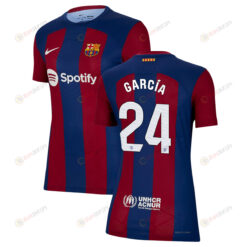 Eric Garc?a 24 Barcelona 2023/24 Home Women Jersey - Blue/Scarlet