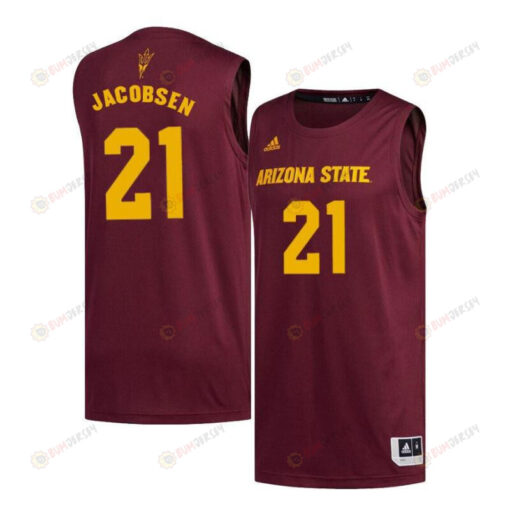 Eric Jacobsen 21 Arizona State Sun Devils Basketball Men Jersey - Maroon