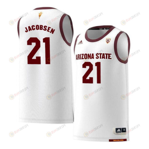 Eric Jacobsen 21 Arizona State Sun Devils Retro Basketball Men Jersey - White