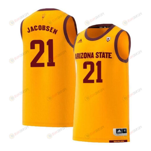 Eric Jacobsen 21 Arizona State Sun Devils Retro Basketball Men Jersey - Yellow