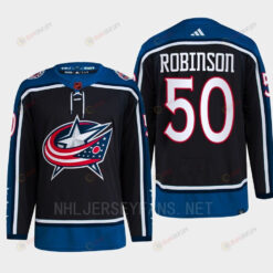 Eric Robinson 50 Reverse Retro 2.0 2022 Columbus Blue Jackets Navy Jersey Primegreen