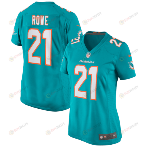 Eric Rowe 21 Miami Dolphins Game Women Jersey - Aqua