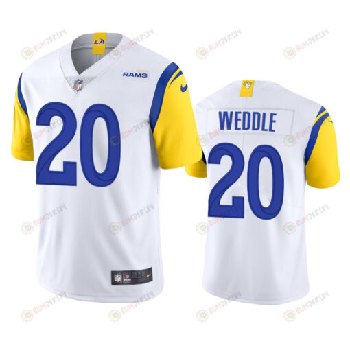 Eric Weddle 20 Los Angeles Rams White Vapor Limited Jersey