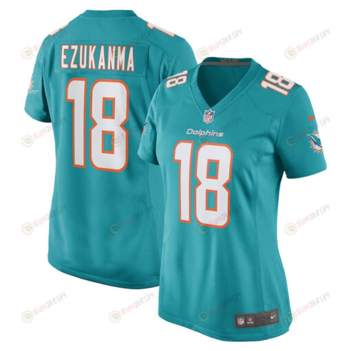 Erik Ezukanma 18 Miami Dolphins Game Women Jersey - Aqua