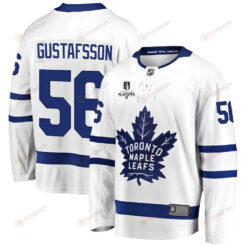 Erik Gustafsson 56 Toronto Maple Leafs Stanley Cup 2023 Playoffs Patch Away Breakaway Men Jersey - White