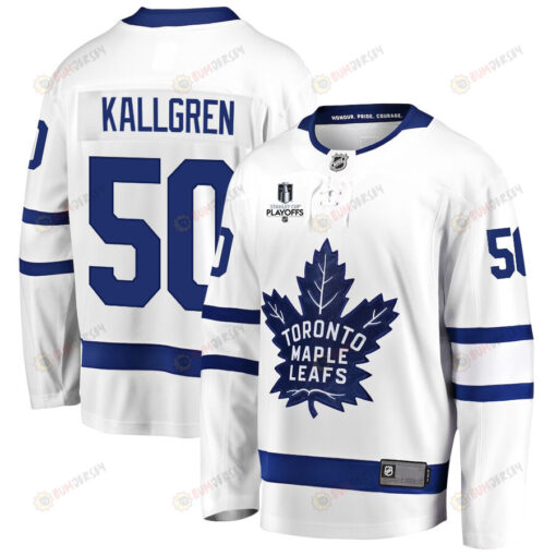 Erik Kallgren 50 Toronto Maple Leafs Stanley Cup 2023 Playoffs Patch Away Breakaway Men Jersey - White