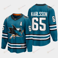 Erik Karlsson 65 San Jose Sharks 2022-23 Home The Evolve Teal Jersey