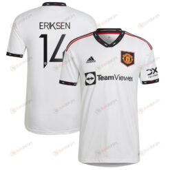 Eriksen 14 Manchester United 2022/23 Away Champions League Jersey - White