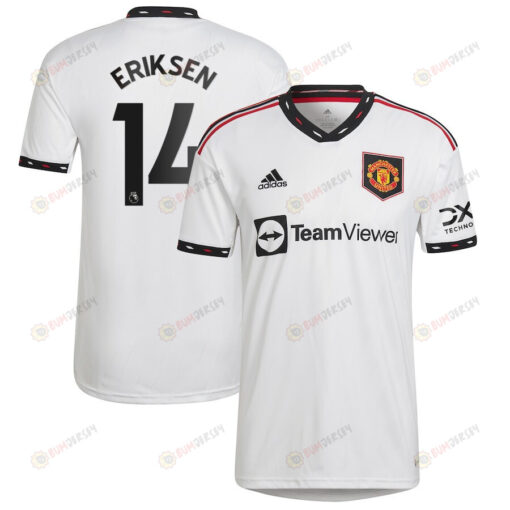 Eriksen 14 Manchester United 2022/23 Away Player Jersey - White