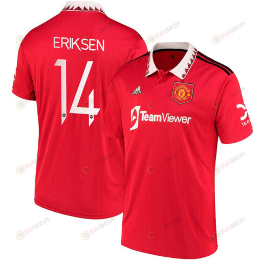 Eriksen 14 Manchester United 2022/23 Home Champion League Jersey - Red