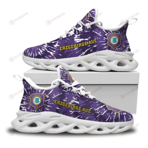 Erzgebirge Aue Logo Custom Name Tie Dye Pattern 3D Max Soul Sneaker Shoes