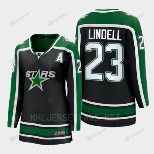 Esa Lindell 23 Dallas Stars 2022 Special Edition 2.0 Women Breakaway Player Retro Jersey Black