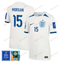 Esme Morgan 15 England 1 Star FIFA Patch Women's National Team 2023-24 World Cup Home Jersey