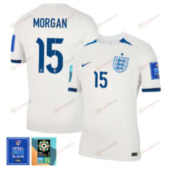 Esme Morgan 15 England 1 Star FIFA Patch Women's National Team 2023-24 World Cup Home Men Jersey